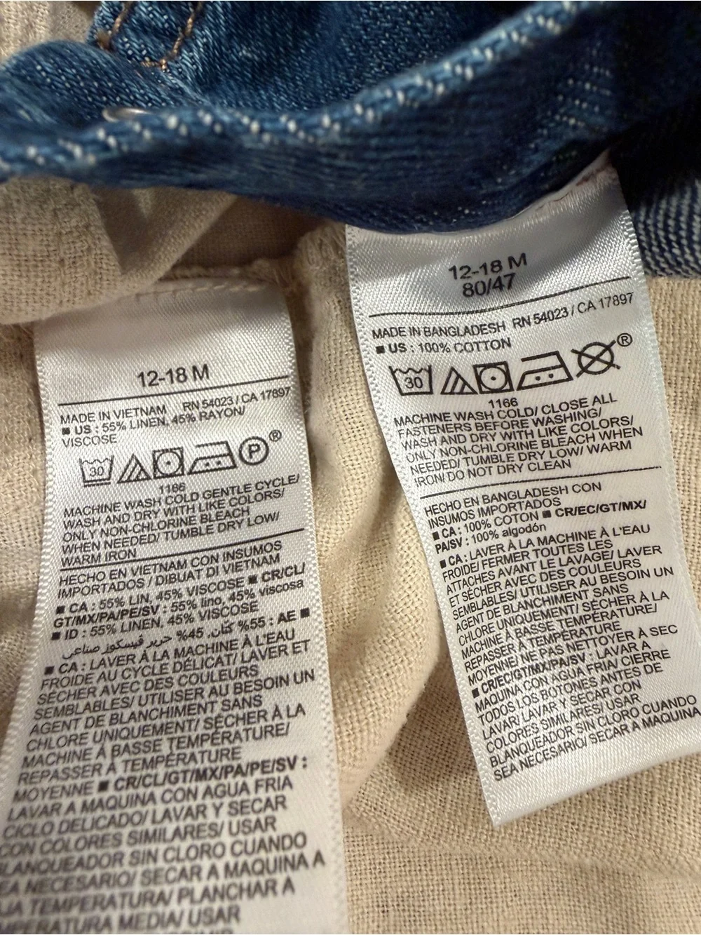 Set of two Old Navy Toddler Overalls